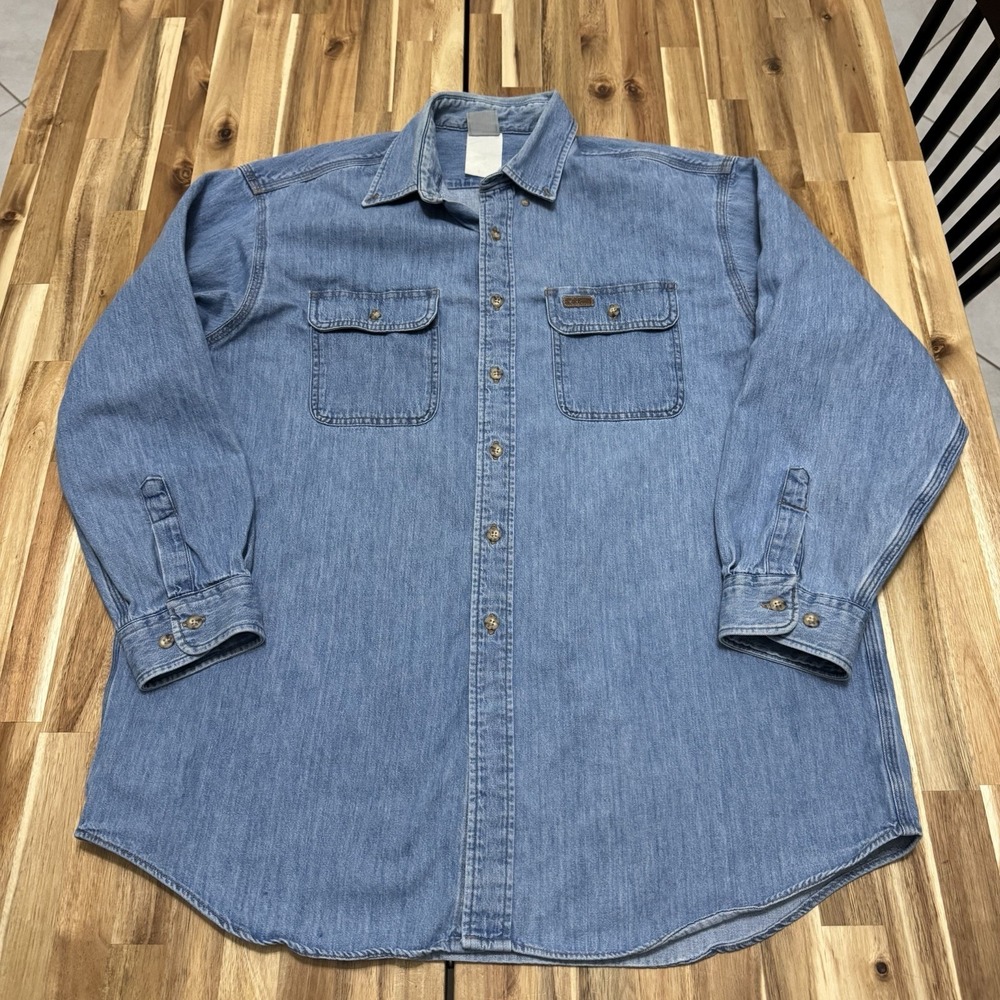 Carhartt Light Blue Denim Button-Down Shirt